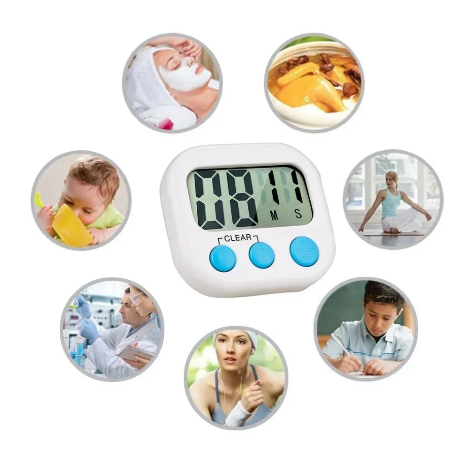 Digitale Timer - LED Display - Countdown & Stopwatch - Magnetisch - Keuken, Studie, Sport