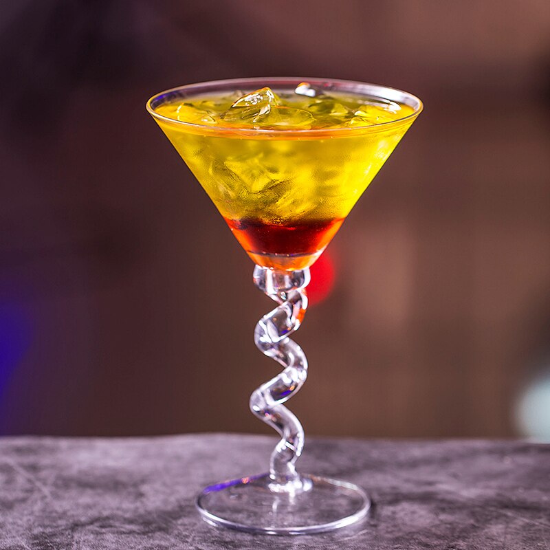 Krystalglas spiral martini glas fjederformet cocktailglas trekant glas martini glas: Default Title