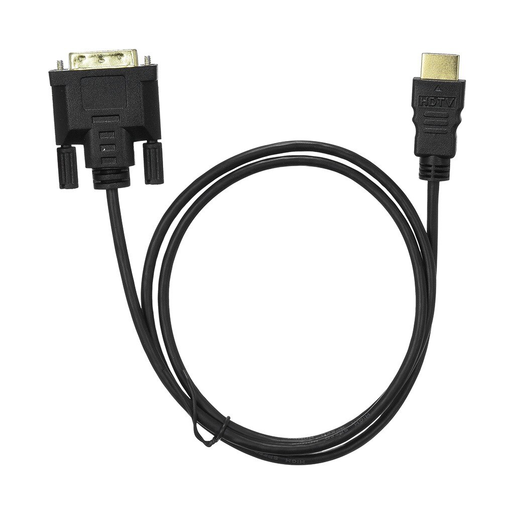 Cavo compatibile HDMI 1M linea Ultra sottile compatibile HDMI con DVI DVI a HDMI-cavo FULL HD ad alta velocità compatibile disponibile: Default Title