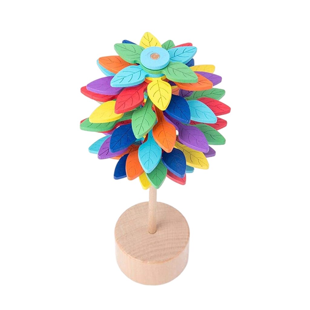 Holzblattförmiger, rotierender Spiral--lutscher zur stressbewältigung, geeignet für freundlicher mit besonderen bedürfnissen und zur linderung von angstzuständen, sensorisches handspielzeug, tischdekoration