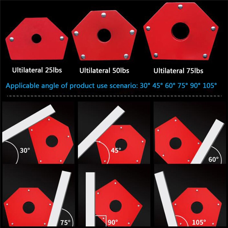 2 Stück WM7-S Magnetschweißen Halter - Innen/Außen Magnet Mit 30/60/90 Grad Winkeln, Neodym, Für Schweißer