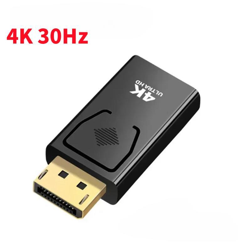 Adaptador Compatible con DisplayPort a HDMI 4K 60Hz DP macho a hembra Cable de Audio y vídeo Compatible con HDMI HD 1080P para PC TV portátil: Rojo