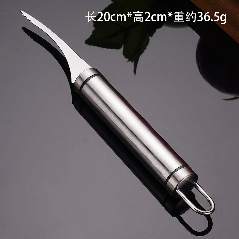 Shrimp Peeler 304 Stainless Steel To Shrimp Line Knife Base Around Shrimp Shell Meat Taker Kitchen Tool Shrimp Skin Separator: Shrimp line steel