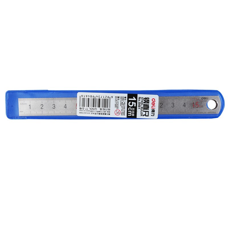 Deli 15cm Steel Ruler Scale Durable 8461