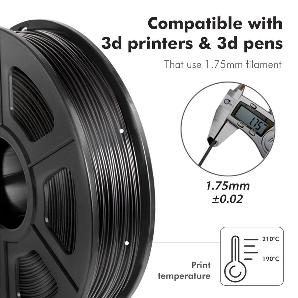 TPU Filament 1.75mm 0.5kg with Spool Dimension Accuracy +/-0.02mm Flexible 3D Printing Material for 3D Printer Phone Case Toys