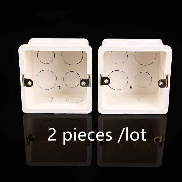 EU/UK Standard Bonda Wall Switch, Light Touch Switch 2 Gang 1 Way AC110V-240V Wall Touch Switch: Mounting box