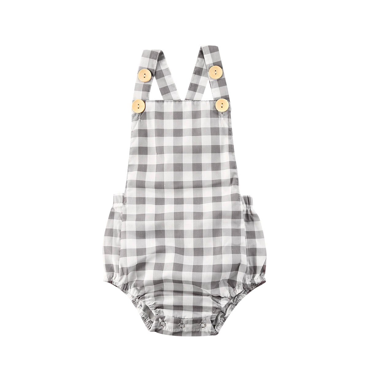 0-24M Baby Baby Meisjes Jongens Bodysuits Plaid Print Mouwloze Zomer Causale Jumpsuits 4 Stijl: B / 6m