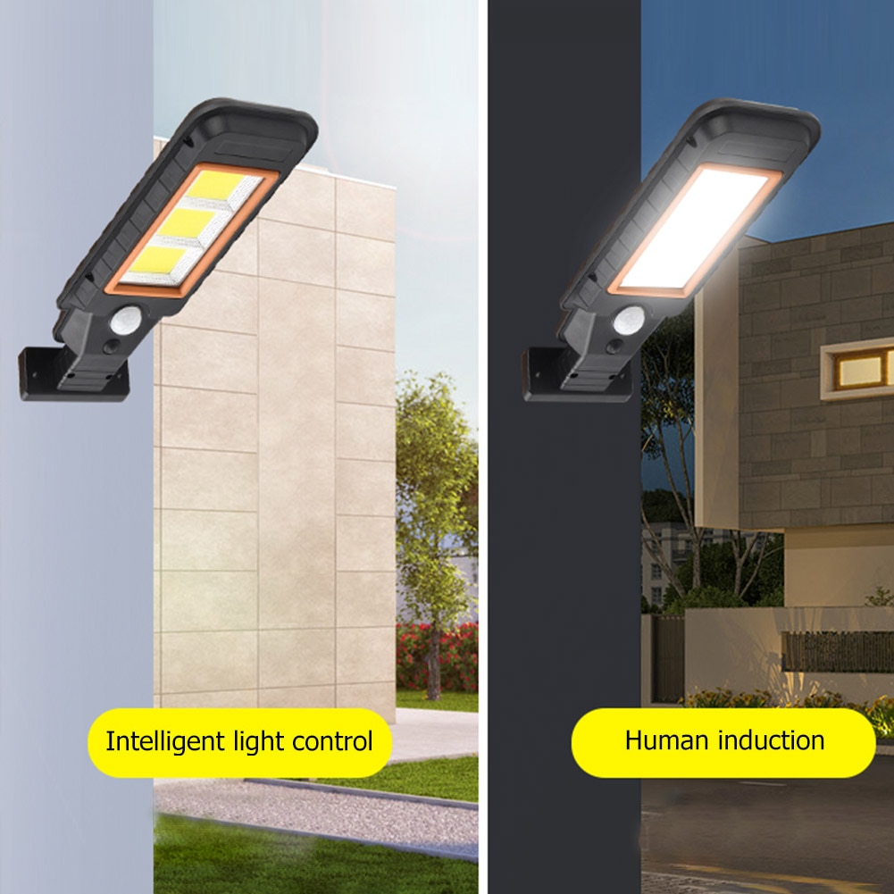 LED Wireless Remote Control Solar Street Light Outdoor Waterproof Wall Lamp Human Body Induction Garden Light Solar Lamp