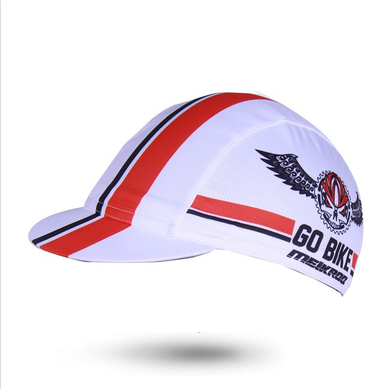 Cykelkasketter pro team ring frankrig kasket mænd ciclismo hovedbeklædning sol uv hat mtb cykel cykelhjelm indvendig kasket: Kranievinge hvid