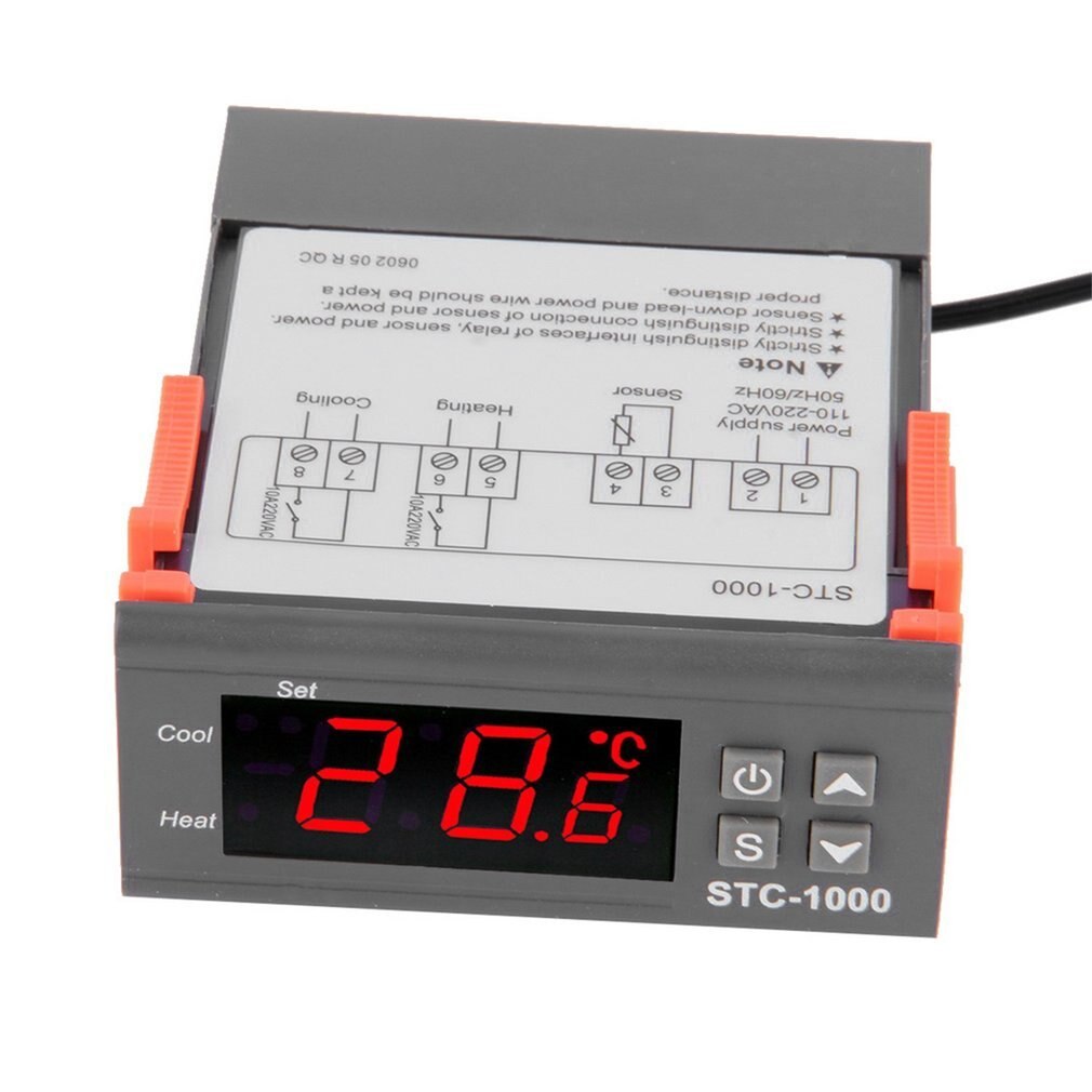 Nyeste temperaturregulator termostat akvarium stc 1000 inkubator koldkæde temp laboratorier temperatur leshp