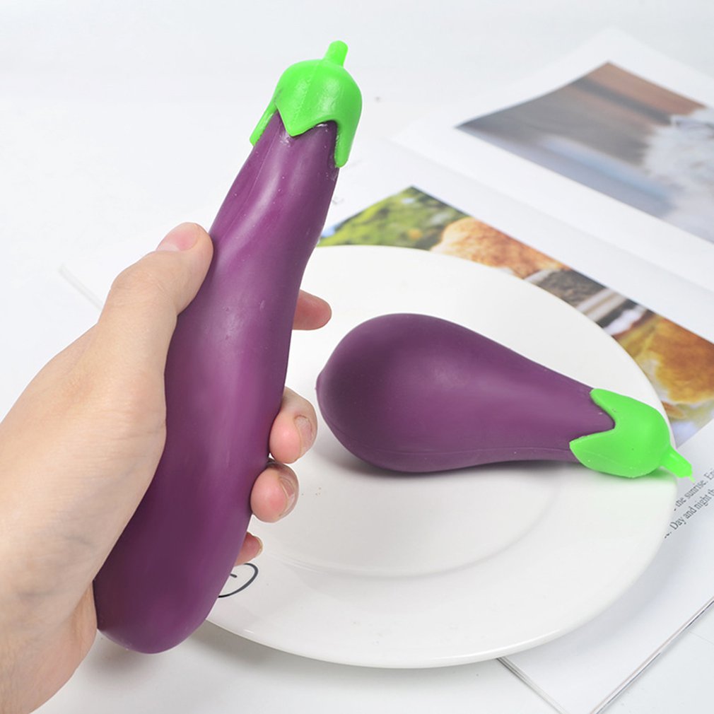Squeeze Antistress Entertainment Squishe Cartoon Aubergine Decompressie Speelgoed Knijpen Stress Relief Speelgoed