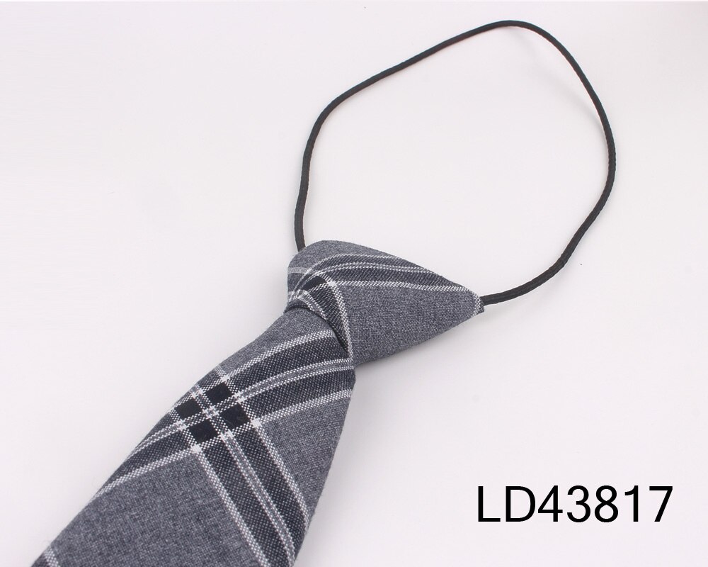 Rubberen stropdassen voor jongens meisjes mode overhemd geruite stropdas kinderen kleine stropdas eenvoudige geruite studentenstropdas voor feeststropdas Gravata: Ivoor