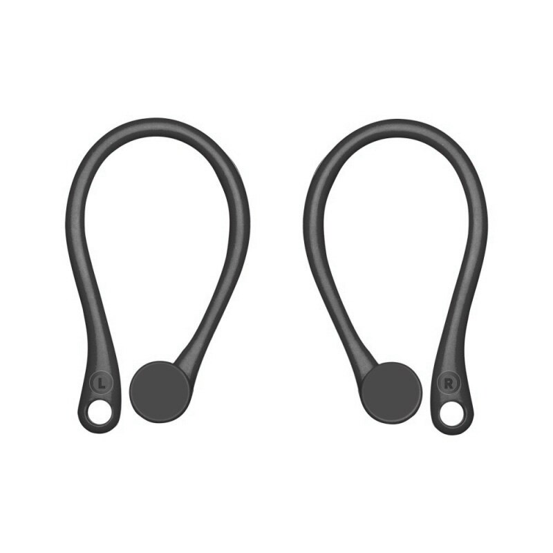 2 sztuk Mini Anti-fall zestaw słuchawkowy Bluetooth Earhooks uchwyt słuchawkowy dla Airpods 1/2 Earbuds zaczep na ucho dla Apple Air Pods 1 2: black