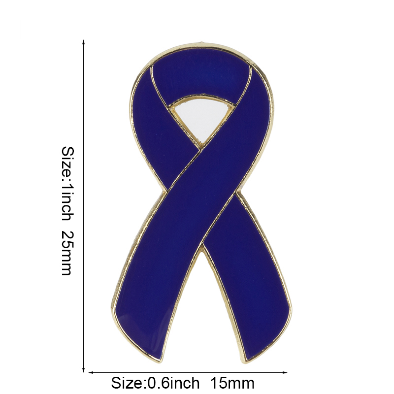 Lint Borstkanker Awareness Revers Pin Aids Metalen Badge Pin Broche Decoratieve Knoppen voor Kleding XY0025: Puur Goud Kleur