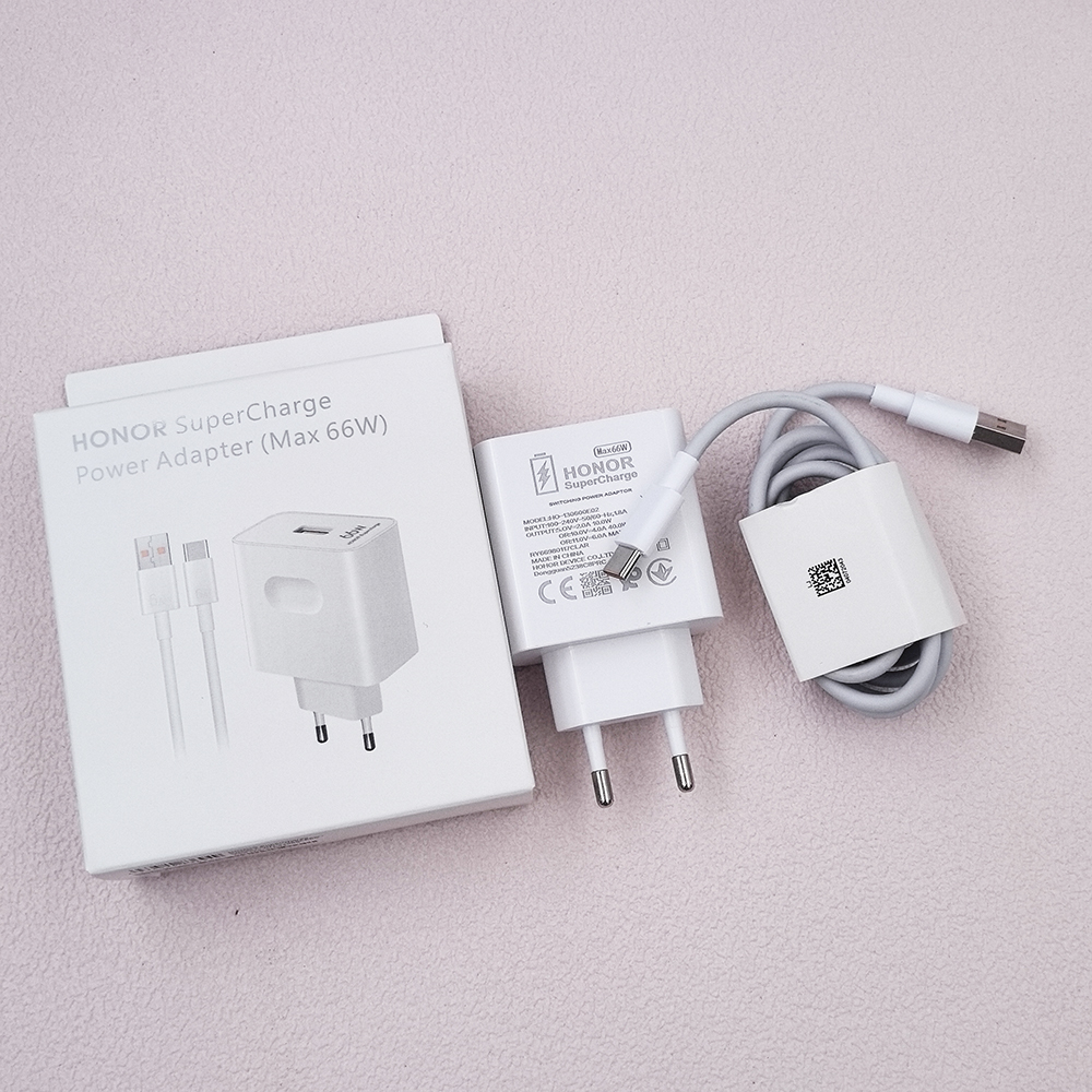 Honor 66W SuperCharge Snellader - EU/US Stekker, USB-C Kabel, GaN Technologie, Qualcomm & Huawei Quick Charge: De