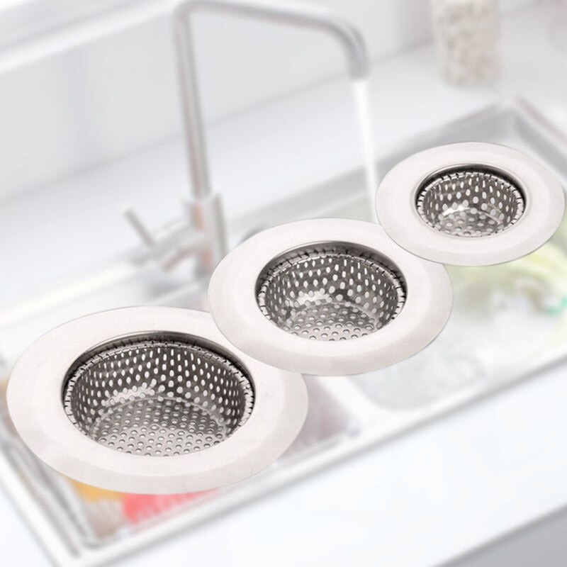 7/9/11cm Trap Metal Sink Strainer Stainless Steel Bath Sink Drain Kitchen Sink Strainer Drain Hole Filter Waste Screen Appliance