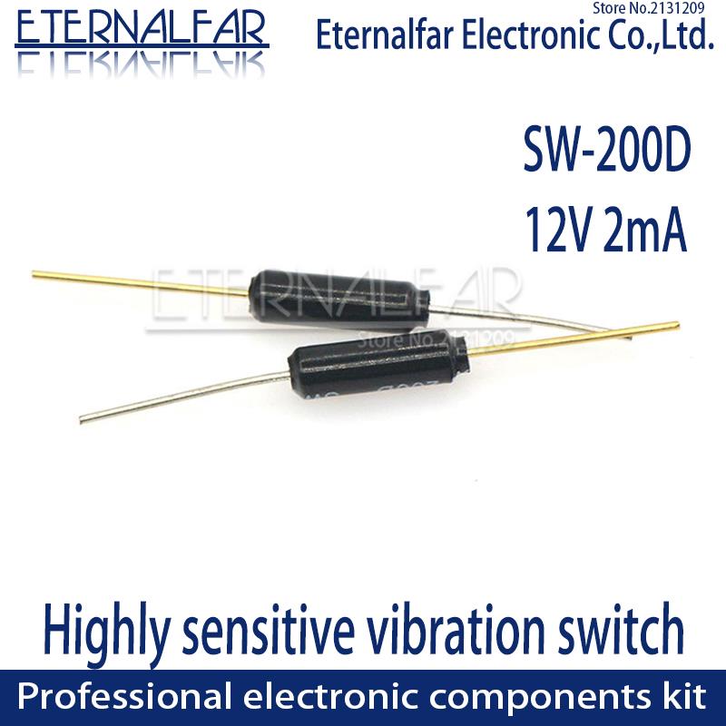 SW-520D Vibration Angle Tilt Back-proof Switch Sensor Copper Shell Ball Highly Vibration Tilt Double bead Spring Sensor Switches