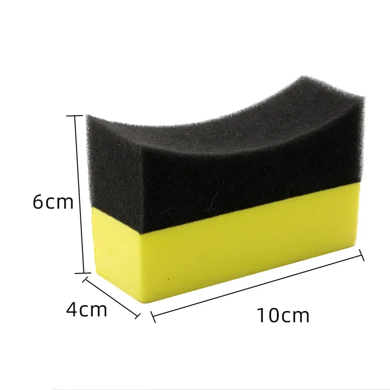 Esponja para encerar y pulir ruedas de coche, almohadilla de esponja de succión de agua, 10x6x4cm, cepillos para neumáticos, detalles automáticos, cepillo azul para ruedas de lavado de coches, 1/3 Uds.: Rojo