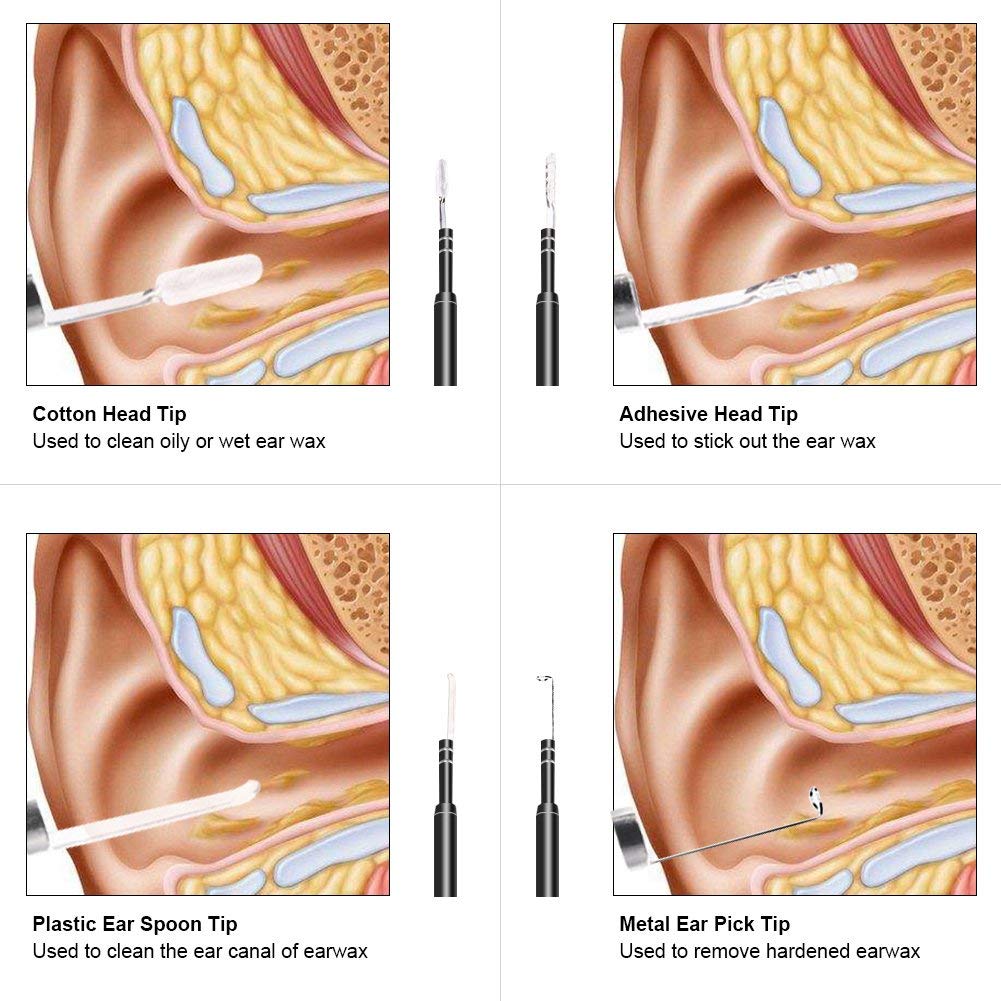 Ear Cleaning Endoscope 3 In1 USB HD Visual Ear Spoon 5.5mm Mini Camera Android PC Ear Pick Otoscope Borescope Tool Health Care