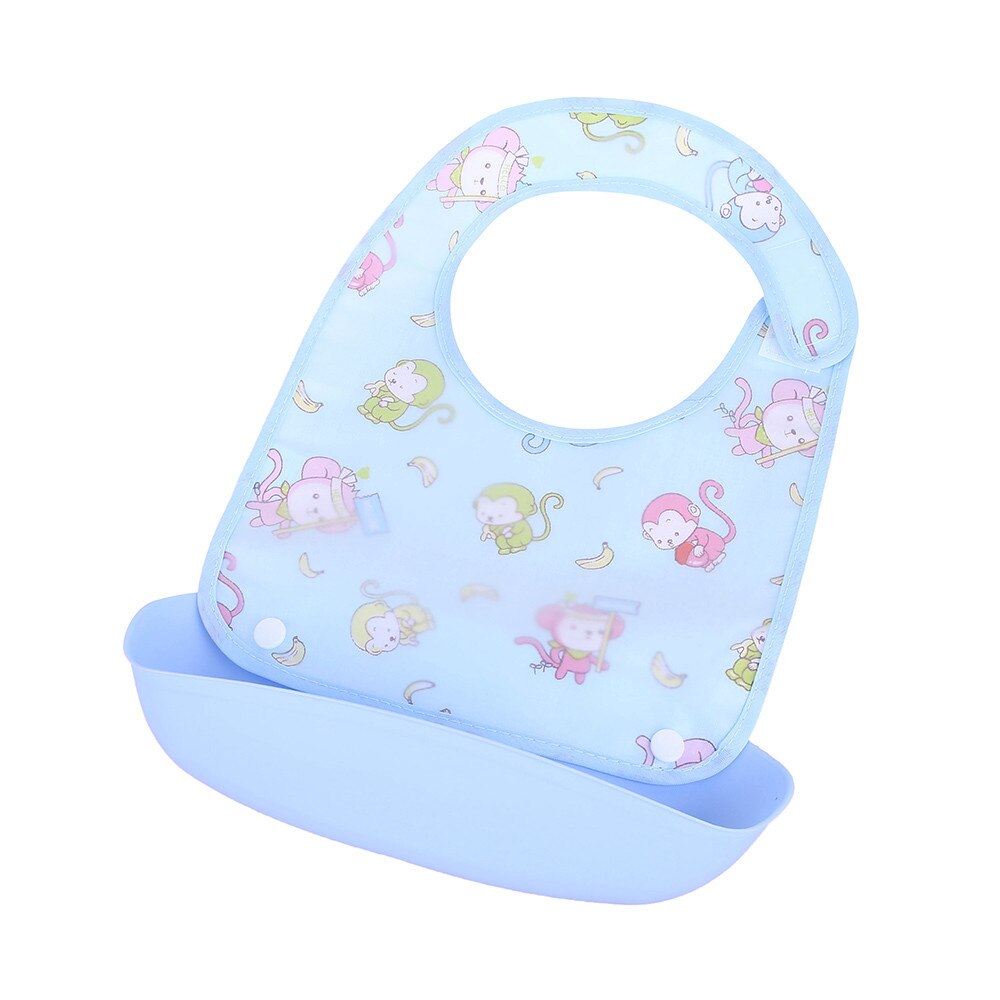 Slabbers Waterdichte Siliconen Voeden Baby Speeksel Handdoek Pasgeboren Cartoon Schorten Slabbers Afneembare Doeken Bandana 1226: C