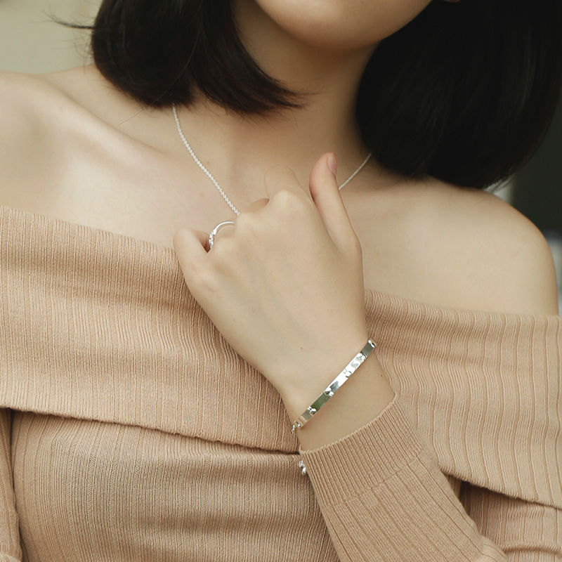 SA SILVERAGE Echt 925 Sterling Zilveren Armband Fijne Sieraden voor Vrouwen Konijn Chain Bangle