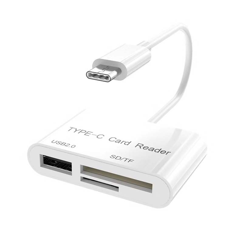 3 in 1 USB Kaartlezer Adapter Type C Kabel SD Micro SD TF Camera Connection voor Macbook Pro Type -C Poort