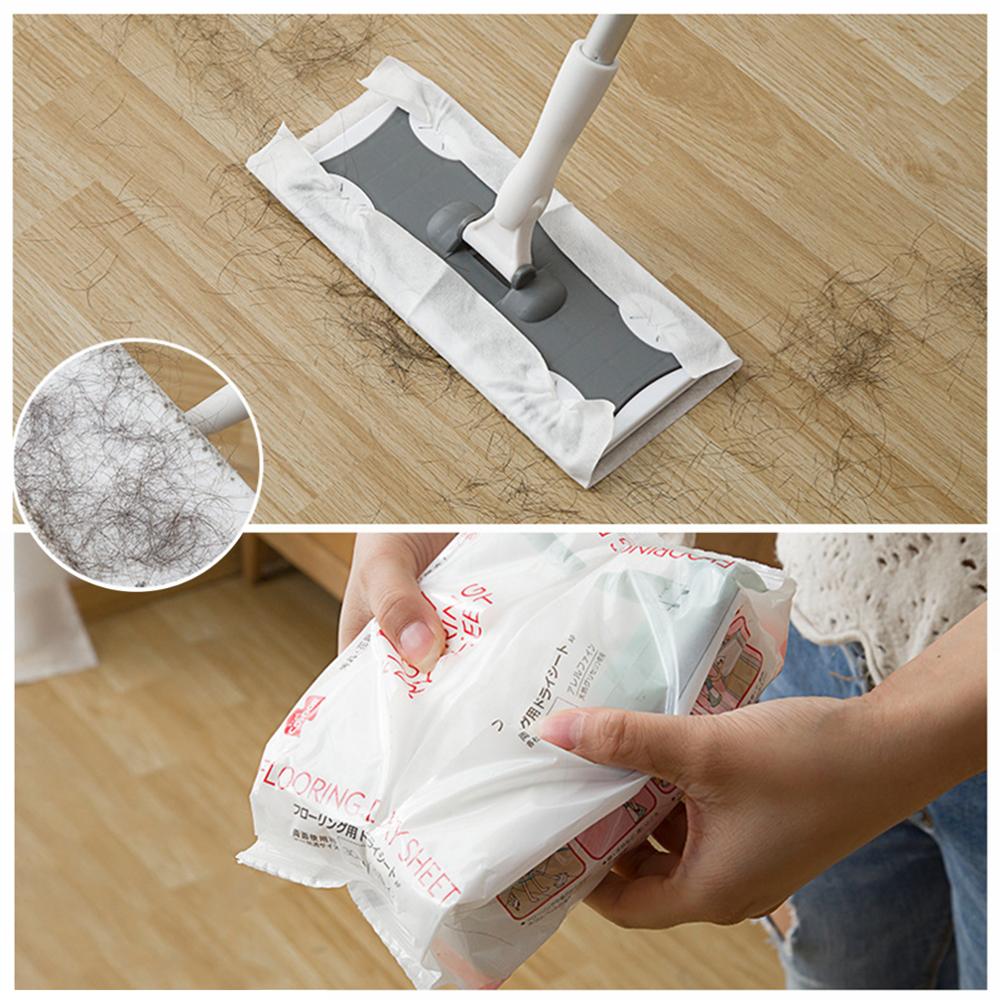 Serpillière de sol jetable avec lingettes humides ou sèches, pour le nettoyage des sols, anti-poussière