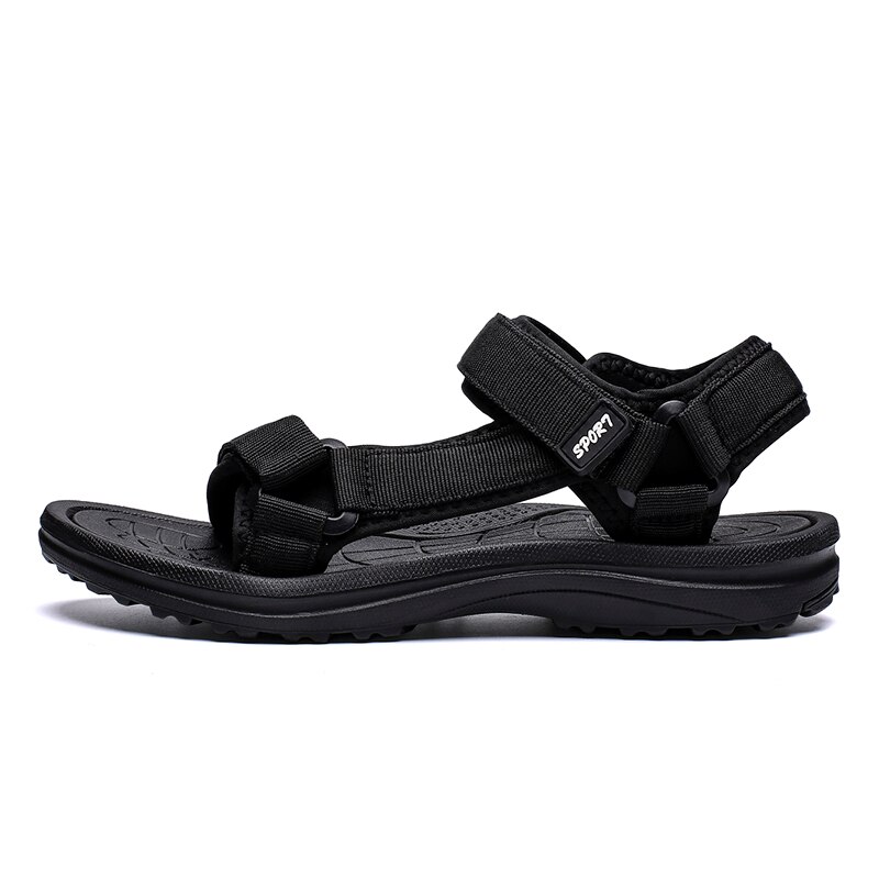 Sandalias blandas clásicas para hombre, sandalias de verano cómodas para hombre, sandalias de verano suaves para hombre: Black / 9