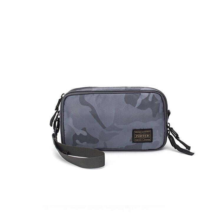 Luxe merk heren portemonnee touw lange portemonnee dames handtas casual jeugd portemonnee dames portemonnees kaarthouder bolsa's: Nylon grijs