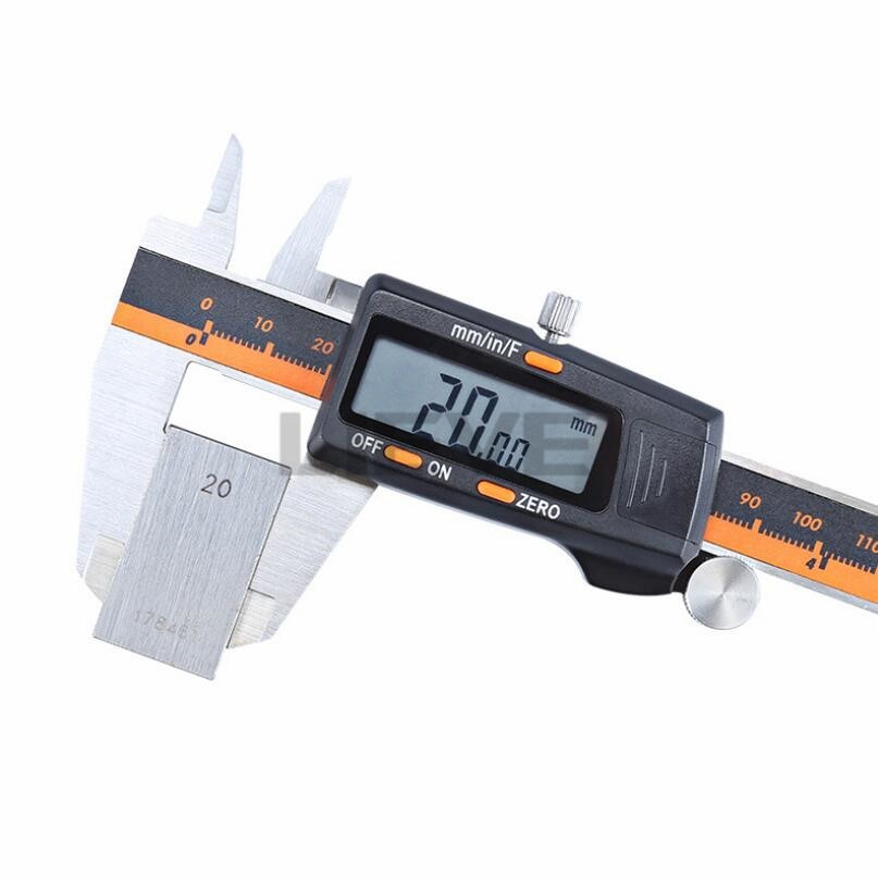 Stainless Steel Digital Display Caliper 150mm 0.01MM Fraction / MM / Inch High Precision Stainless Steel LCD Vernier Caliper