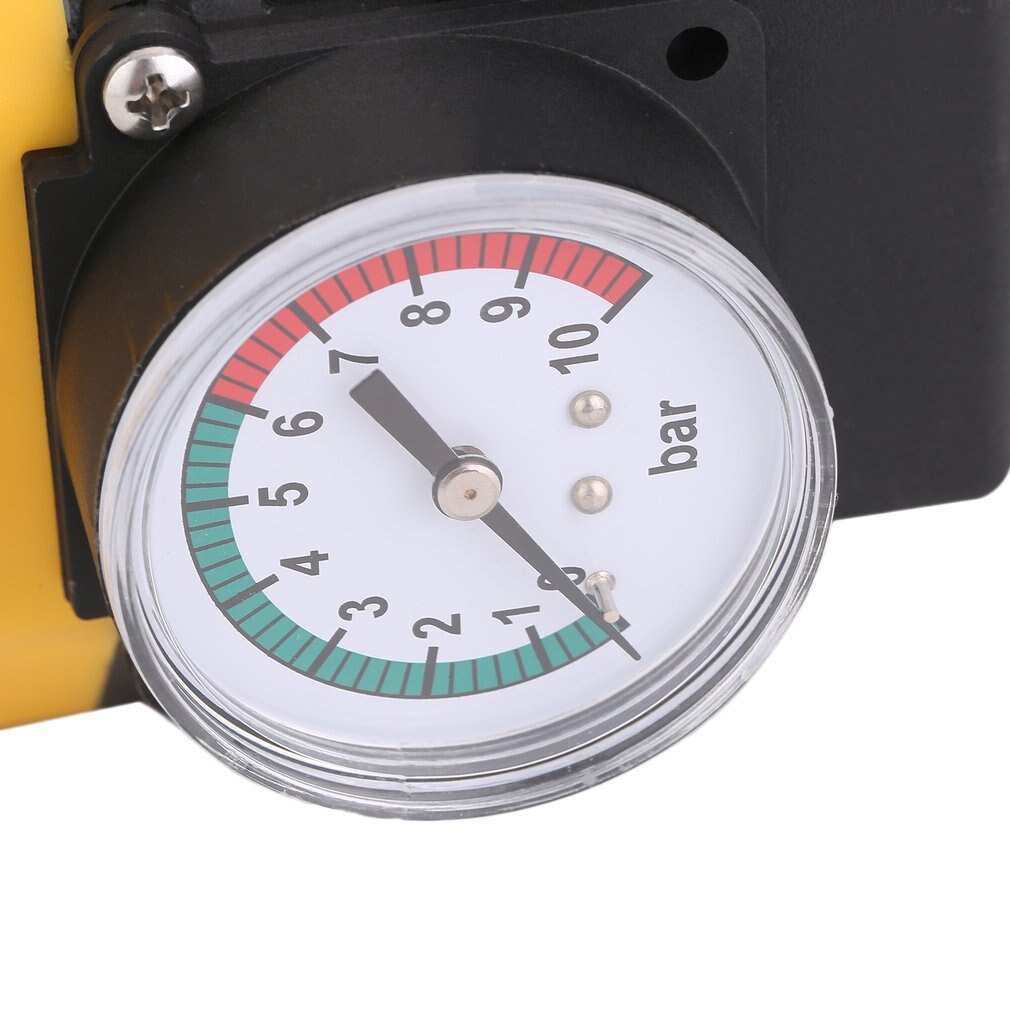 Waterproof Pressure Switch Adjustable Water Pump Automatic Pressure Control Electronic Switch With Pressure Gauge Max.10 Bar