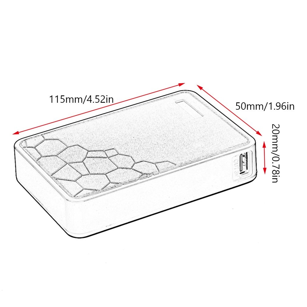 Chargeur de batterie externe de secours usb 15000 mah à monter soi-même, boîtier de batterie 5*18650 compatible ios et android