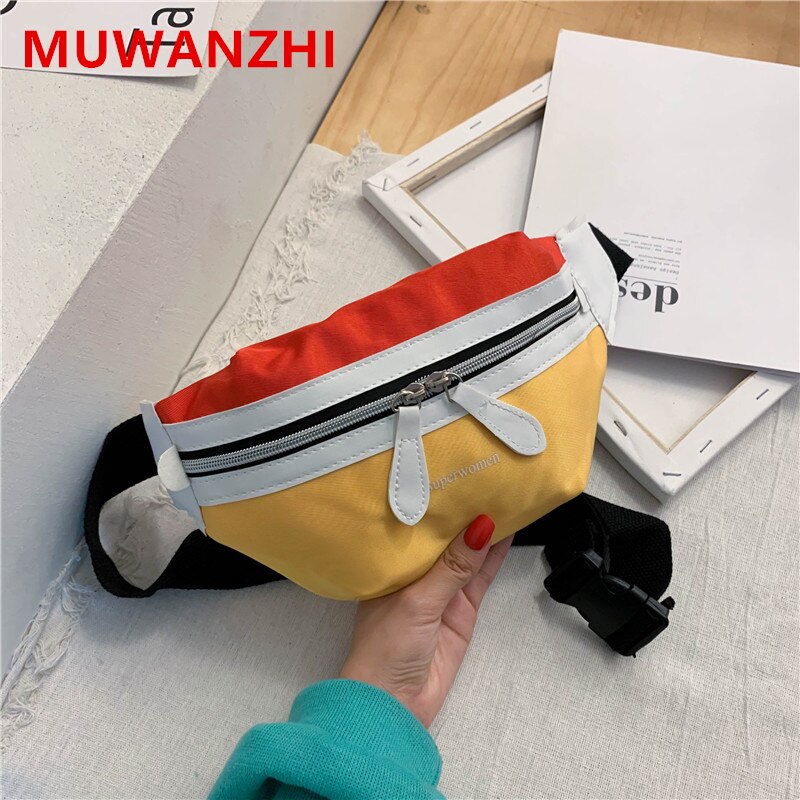 Leisure Tailleband Vrouwen Canvas Kleuraanpassing Een Schoudertas Student Rugzak Mode Borst Laterale Airbags Reizen Mobiele Zak