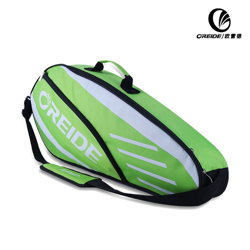 Vandtæt badminton taske racket tennis rygsæk stor kapacitet til 3-6 ketsjere let skulder sportsudstyr: Lysegrøn