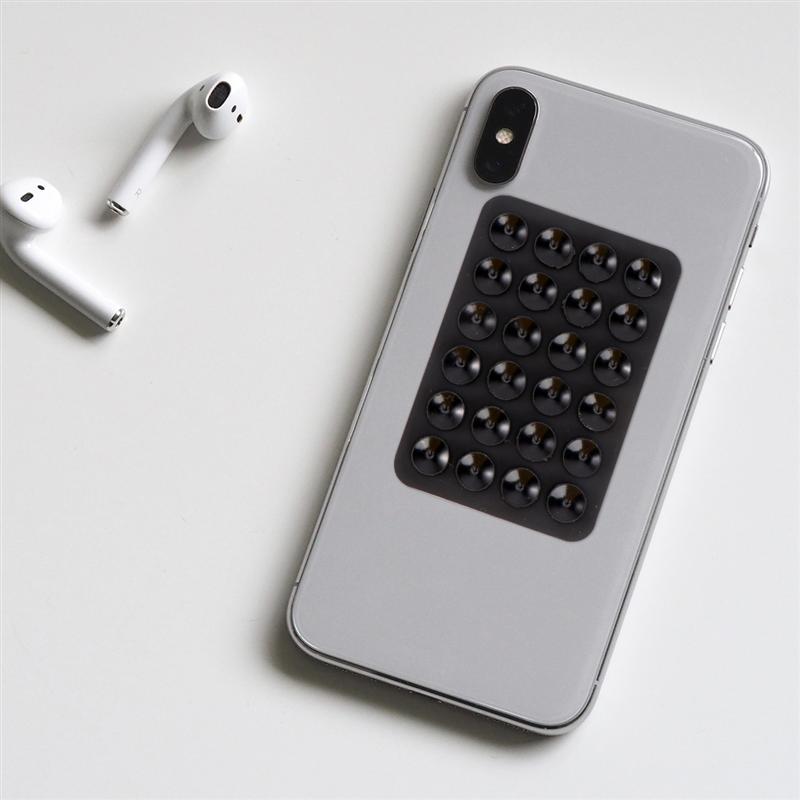 Suporte multiuso universal para celular 6 peças, tapete com ventosa de sucção única face antiderrapante com adesivo forte (preto)