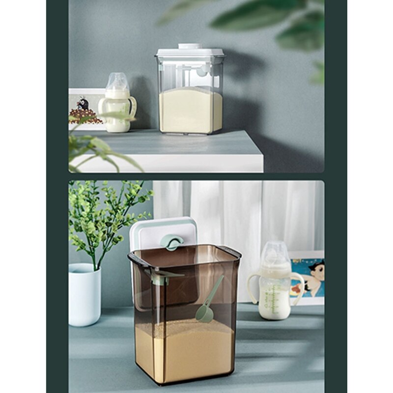 One Touch Baby Milk Powder Dispenser Airtight Food Storage Cereal Containers Plastic for Kitchen Pantry Organization
