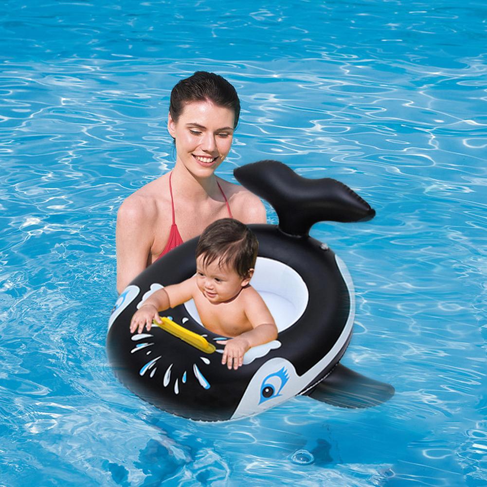Flotador inflable para piscina con dibujos animados, colchón circular, barco, diversión con agua, juguetes para niños, anillo de natación para bebé, verano