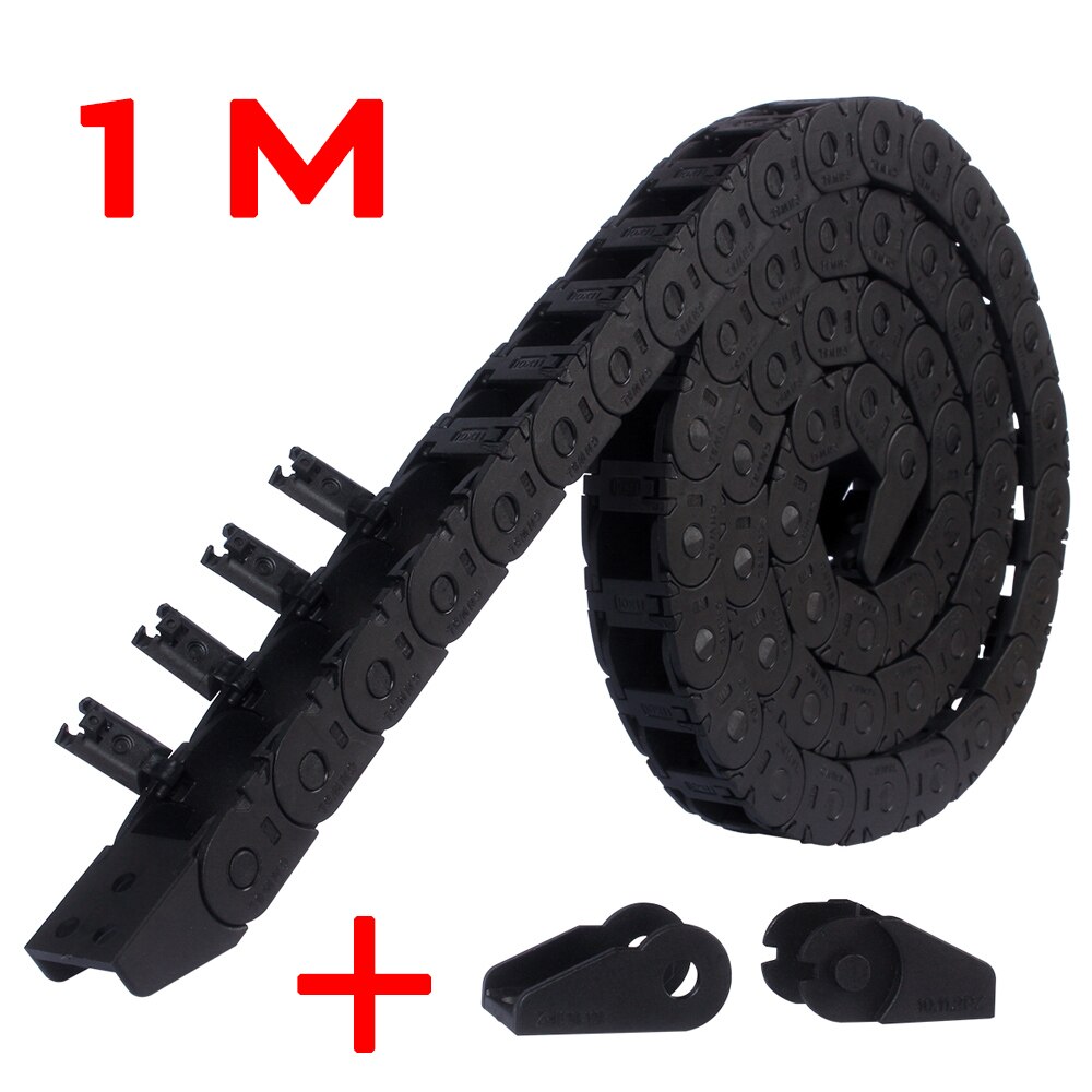 Lerdge 3D Printer Onderdelen Kabel Slepen Keten Wire Carrier Gereedschap Plastic Nylon Draad Brug Open Buiten Met End Connectors 10*11 1M: 1M Connector