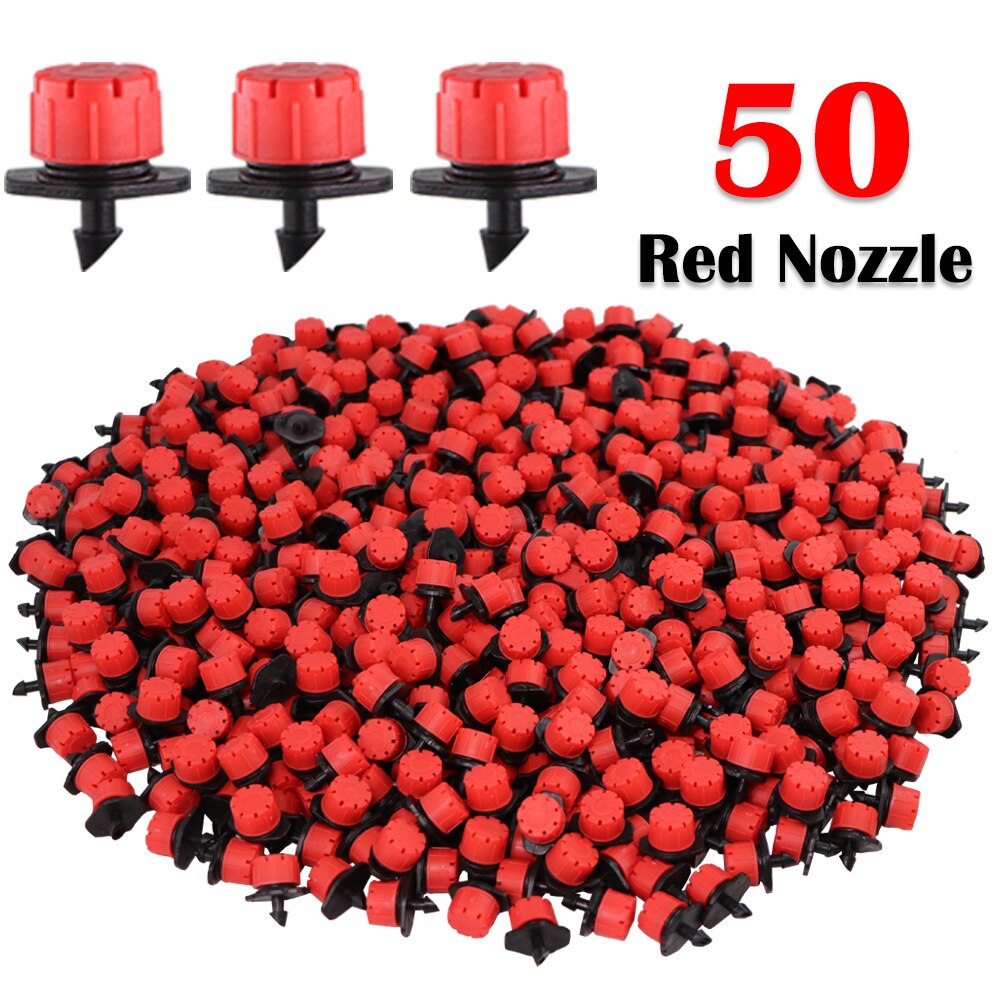 30-50M DIY Garden Drip Irrigation System Automatic Watering 1/4'' Hose Micro Watering Kits Adjustable Drippers Greenhouse: Pink