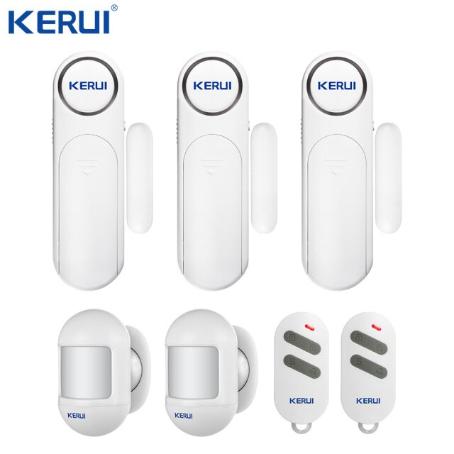 KERUI Wireless Door/Windows Sensor Alarm 300ft 120dB Anti-Theft Smart Remote Control For Kids Cabinet Safety Home Security: Kit 9