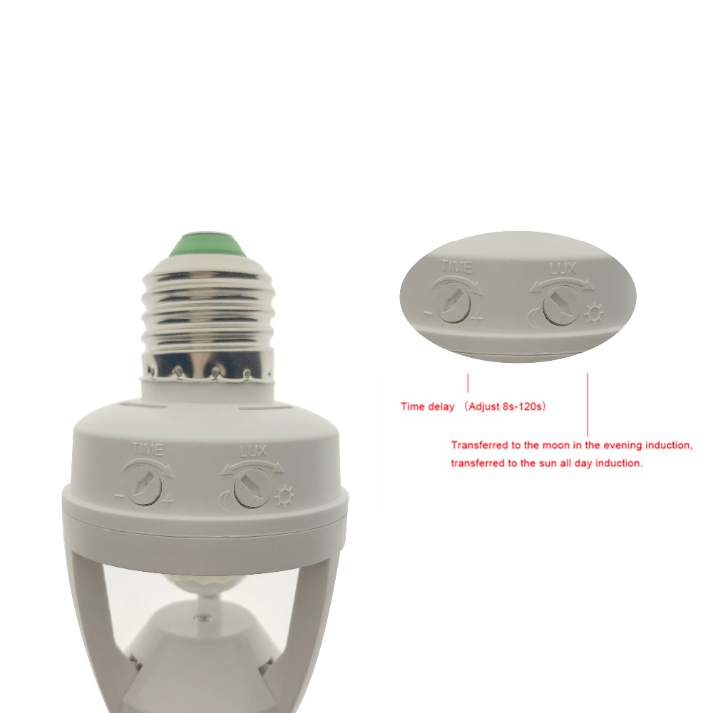 Smart 110 V 220 V PIR Inductie Infrarood Motion Sensor LED lamp E27 E26 Base Houder met licht Schakelaar socket Adapter