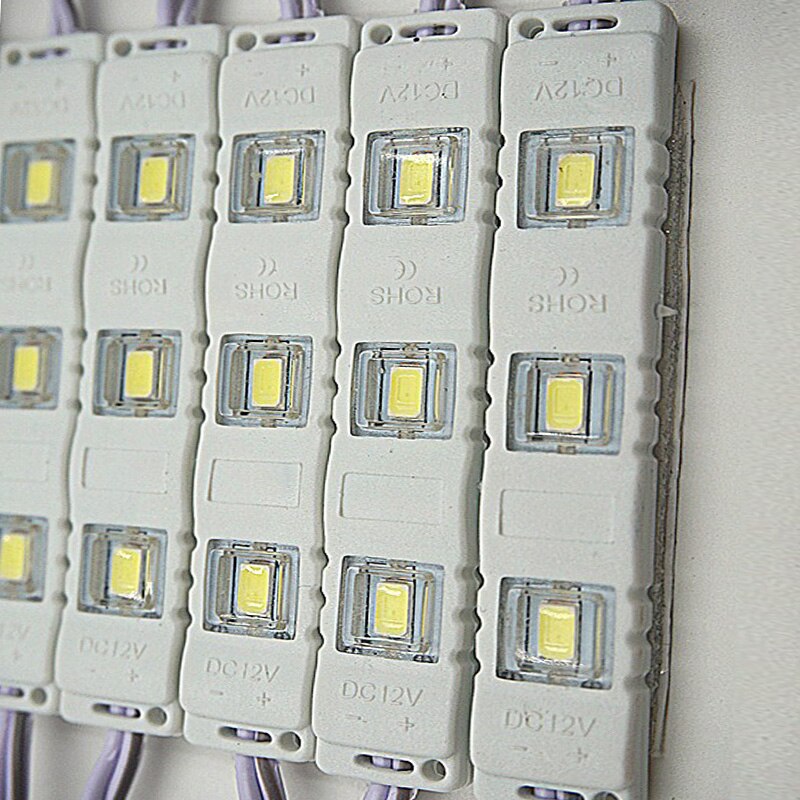 20pcs/lot 5730 3LED injection led module 12V with lens Waterproof IP65 ,120degree1.5W white,LED sign,shop banner