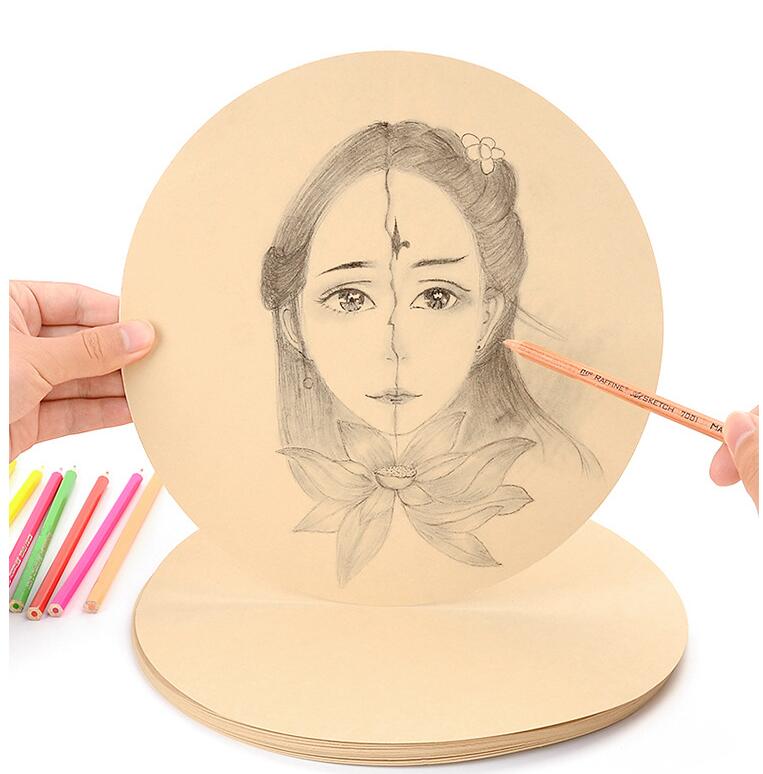 25-50 stk dobbeltsidet pap tykt pap karton rundt kraftpapir skitsepapir kunst tykt karton papir malepapir