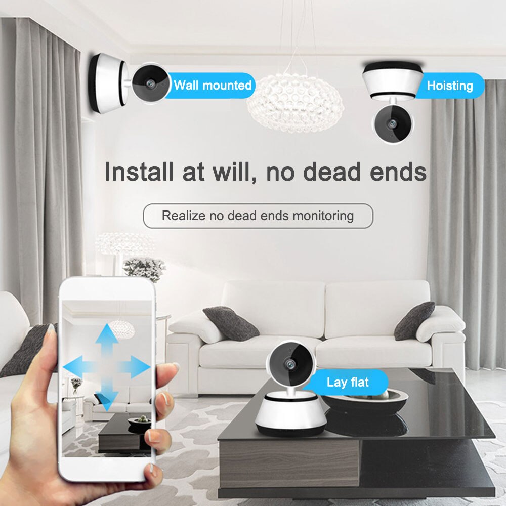 720p hd hjemme sikkerhed ip kamera overvågningssystem trådløs smart wifi kamera med nattsyn kontor hjem baby monitor
