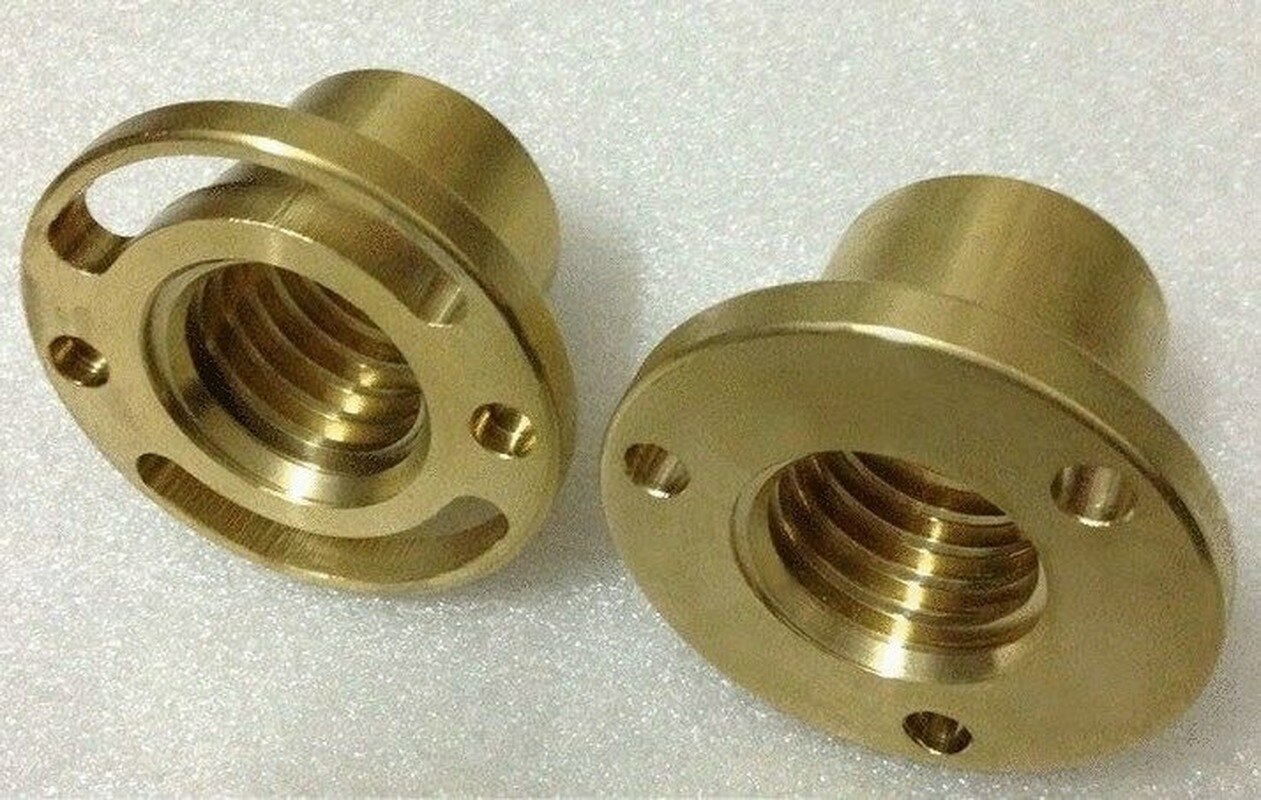 2PCS Milling Machine Tools Accessories Longitudinal Brass Feed Y Axis Nut Mill Parts