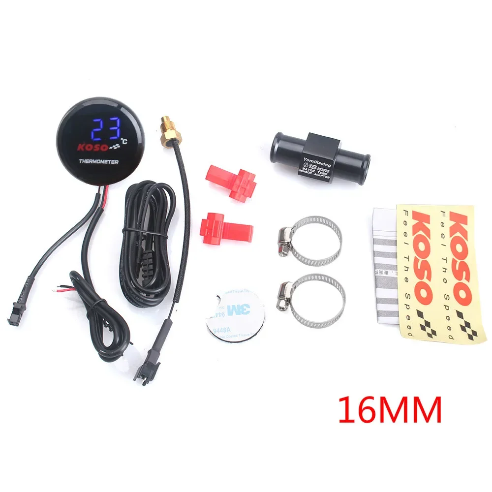Universal- Motorrad Thermometer Instrumente Wasser Temp Temperatur Digital Anzeige Meter Messgerät Sensor Adapter Für KOSO: verrotten