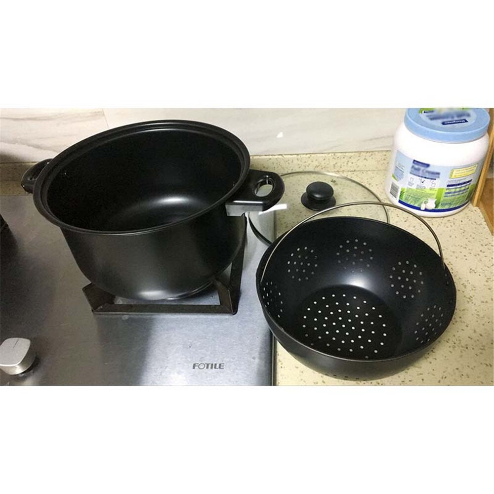 2-in-1 Kookpot met een ingebouwde Zeef Food Blijft in Water Drains out Swivel Pot voor Keuken Afvoer Pasta Groenten Pot
