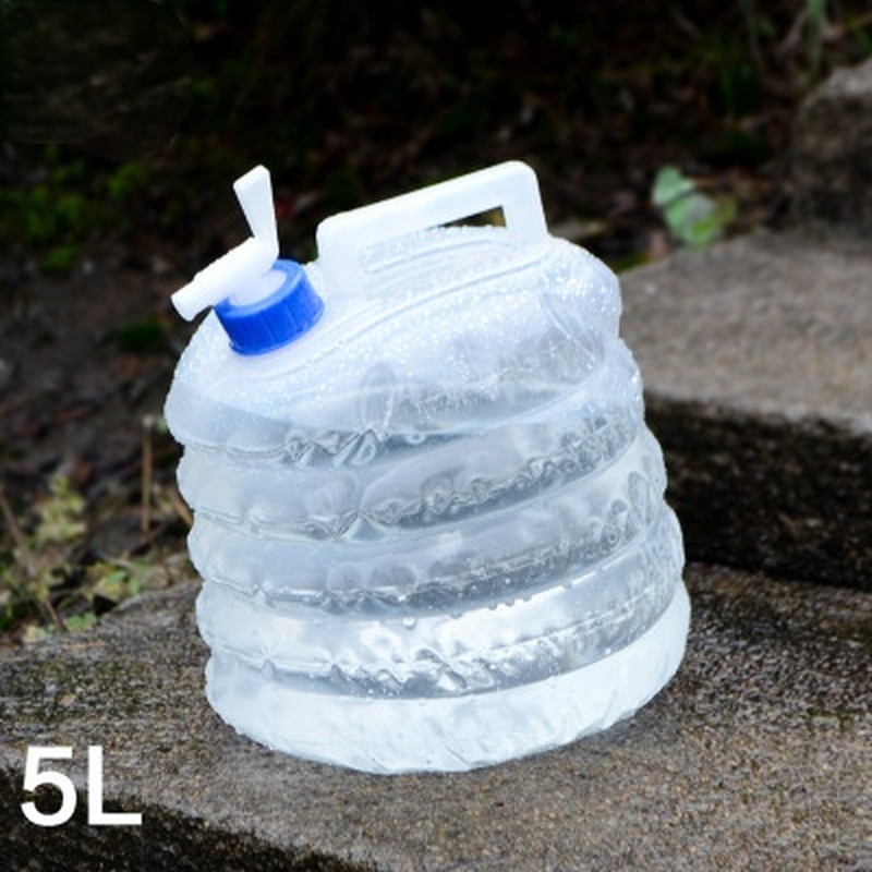 Bolsa de agua plegable de 5L-15L para exteriores, contenedores de agua plegables para acampar, botella de agua de almacenamiento telescópica multifunción para beber