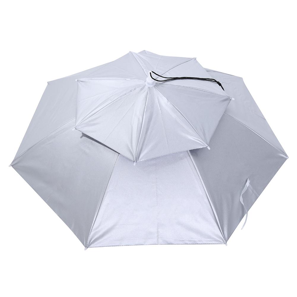 Faltbare Kopf Regenschirm Hütte Angeln Kappen Anti-Regen Anti-Uv Außen Tragbare Reisetasche Wandern Strand Angeln angehen pesca Regen Getriebe: 8