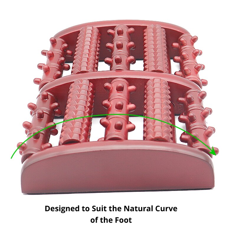 TheraFlow Large Dual Foot Massager Roller - Plantar Fasciitis, Heel, Arch Pain Relief -Enhanced Model - Laminated Foot Chart